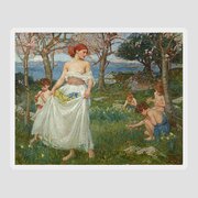A Song of Springtime by John William Waterhouse Wall home decor reproduction art print.